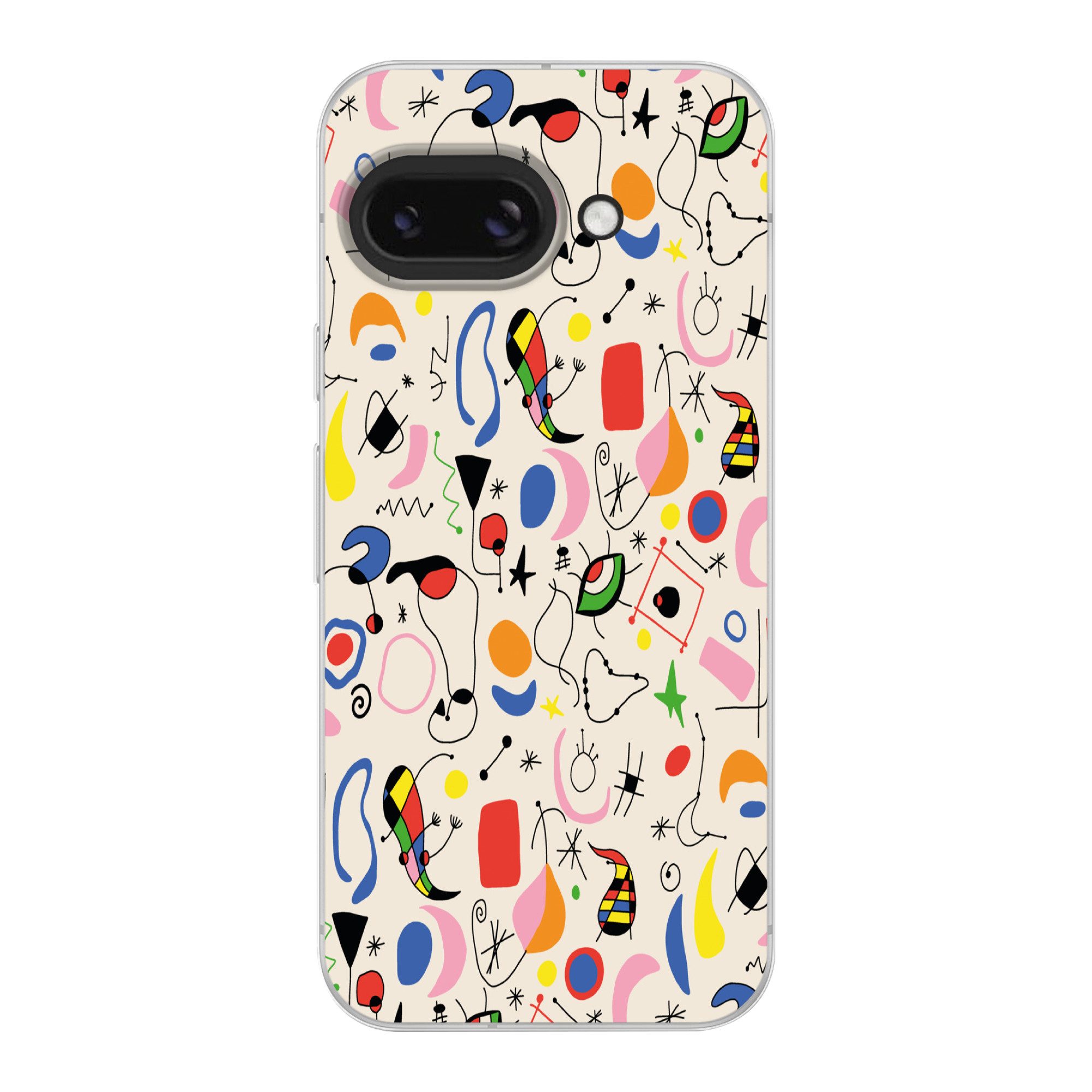 MuchoWow Handyhülle für Google Pixel 9A Muster - Abstrakt - Kunst, Phone Case, Silikon, Schutzhülle Dünn