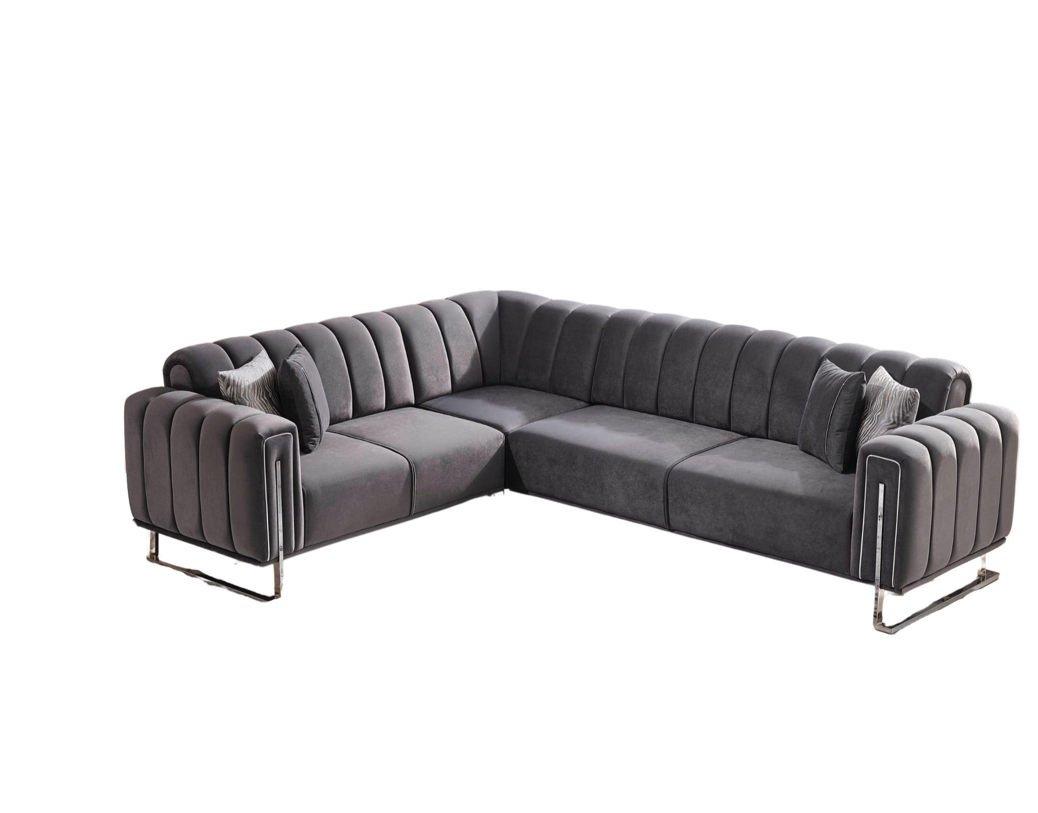 Villa Мебель Ecksofa Luven, mit Relax-/Bettfunktion durch umklappbare Rückenlehne