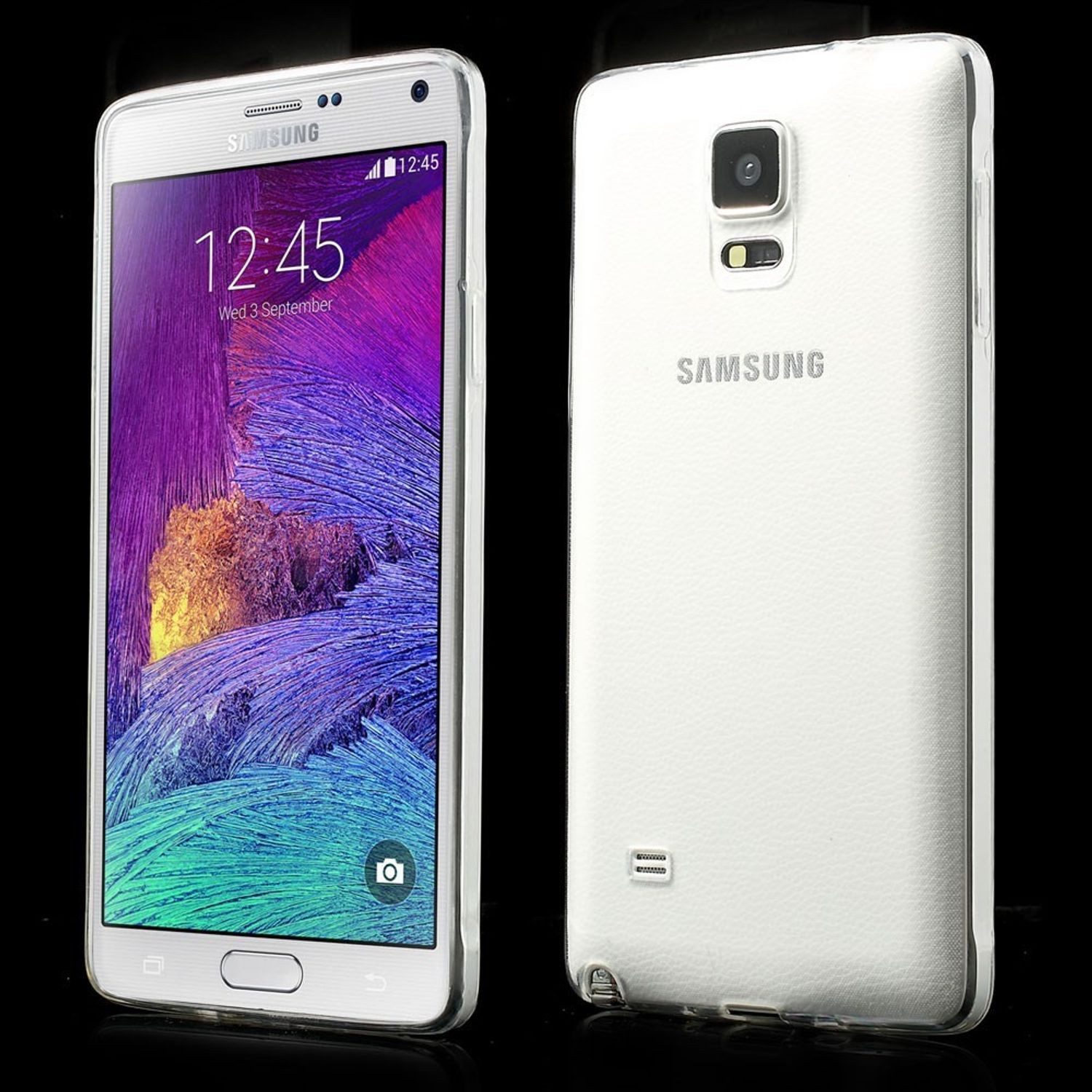 König Design Handyhülle Samsung Galaxy Note 4, Samsung Galaxy Note 4 Handyhülle Ultra Dünn Bumper Backcover Transparent