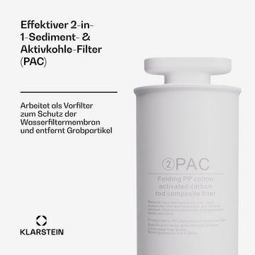 Klarstein Wasserfilter AquaLine PAC Filter 2-in-1 Filtersystem, Zubehör für AquaLine PAC, 2-in-1 Filtersystem Wasseraufbereitung Aktivkohlefilter