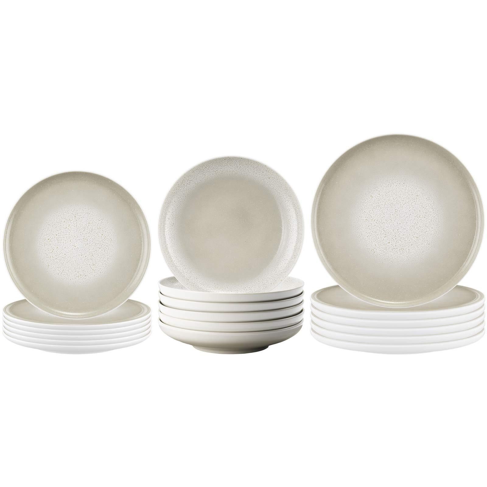 Seltmann Weiden Tafelservice Sento Home Teller-Set 18er Set (18-tlg), 6 Personen, Porzellan