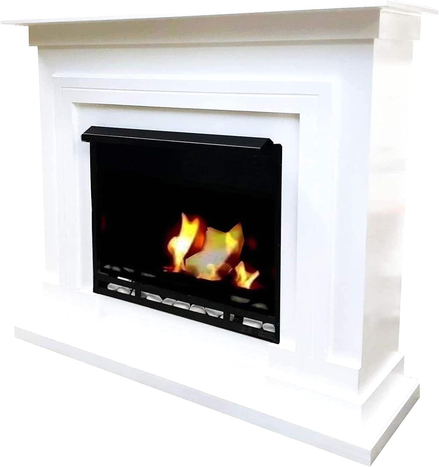 Kaminbau Mierzwa Echtfeuer-Dekokamin Berlin Premium (Brenngel & Bio-Ethanol Kamin Premium), Farbwahl, Sicherheitsglas Wahl, Gelkamin, Ethanolkamin