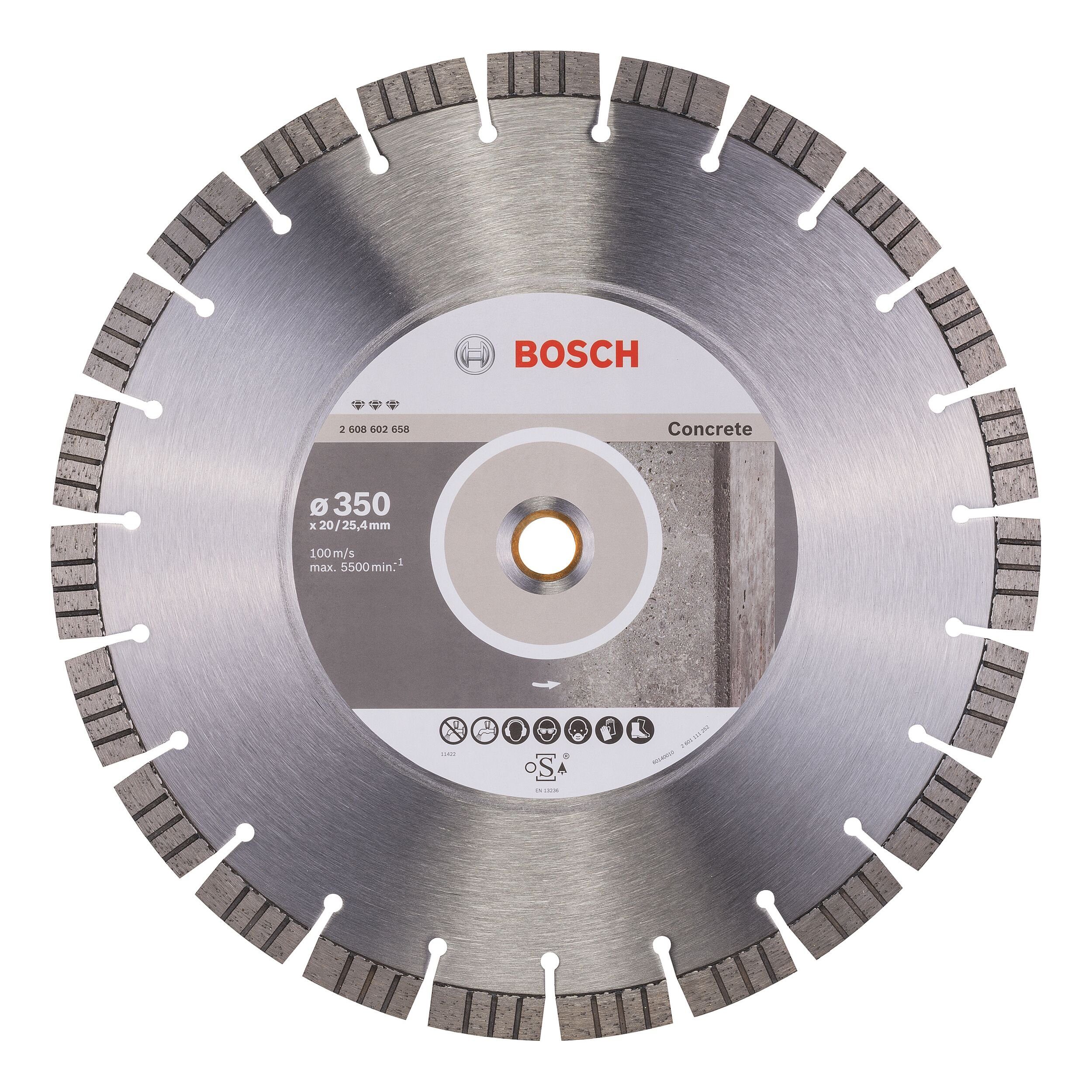 BOSCH Trennscheibe, Ø 350 mm, Best for Concrete Diamanttrennscheibe - 350 x 20/25,4 x 3,2 x 15 mm