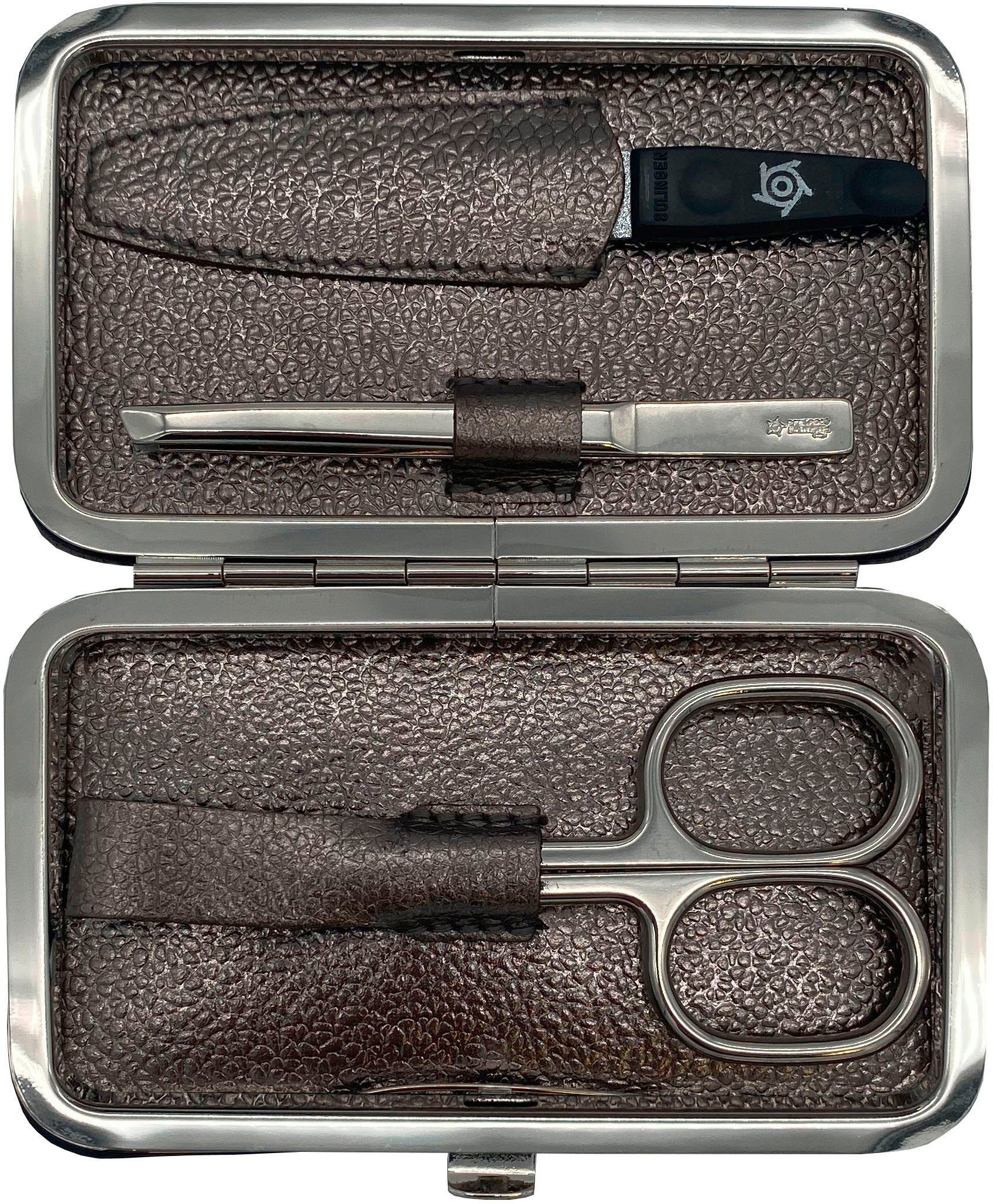 PFEILRING Maniküre-Etui, 3 tlg., Rahmenetui in Metall-Optik