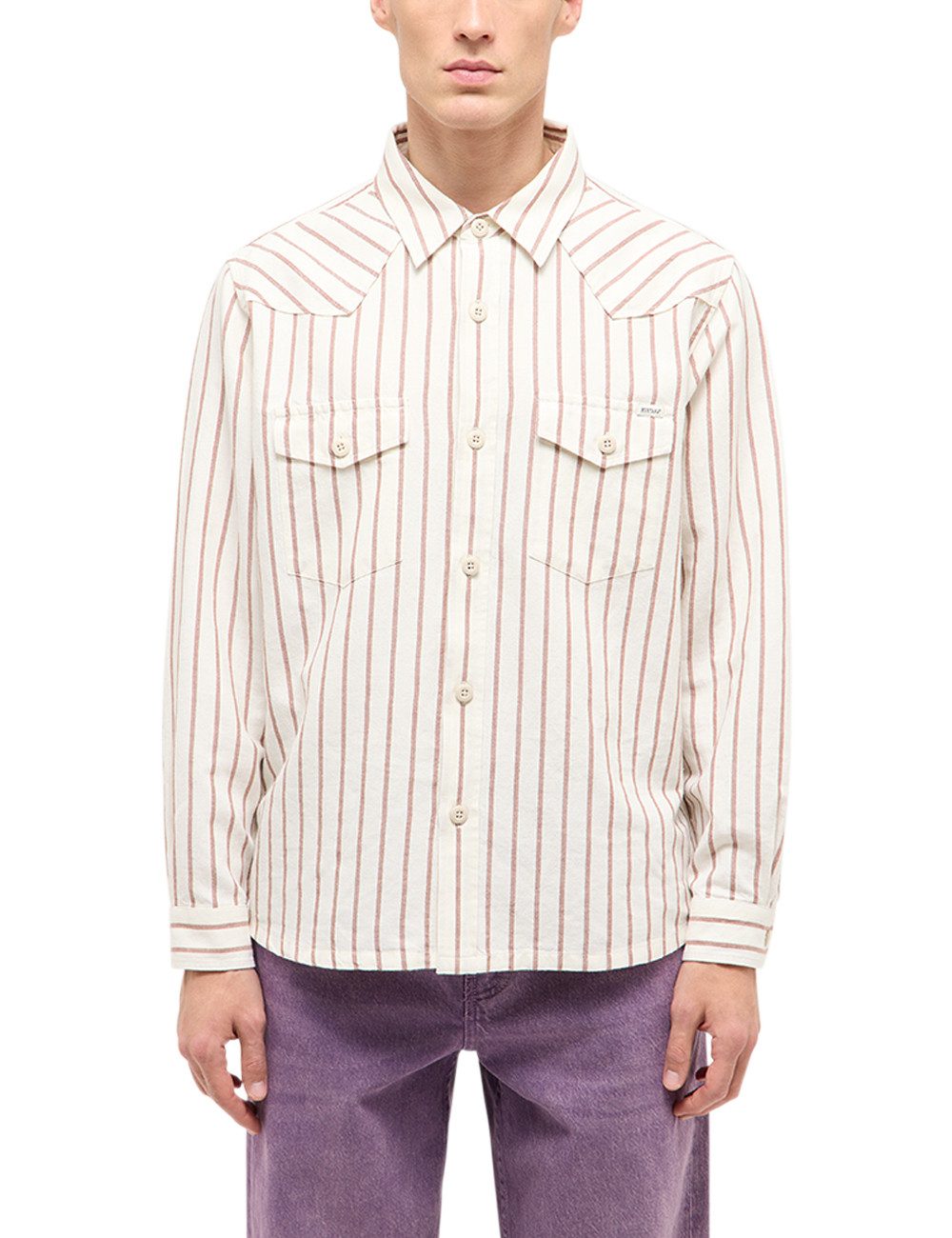 MUSTANG Langarmhemd Herren Style Branson