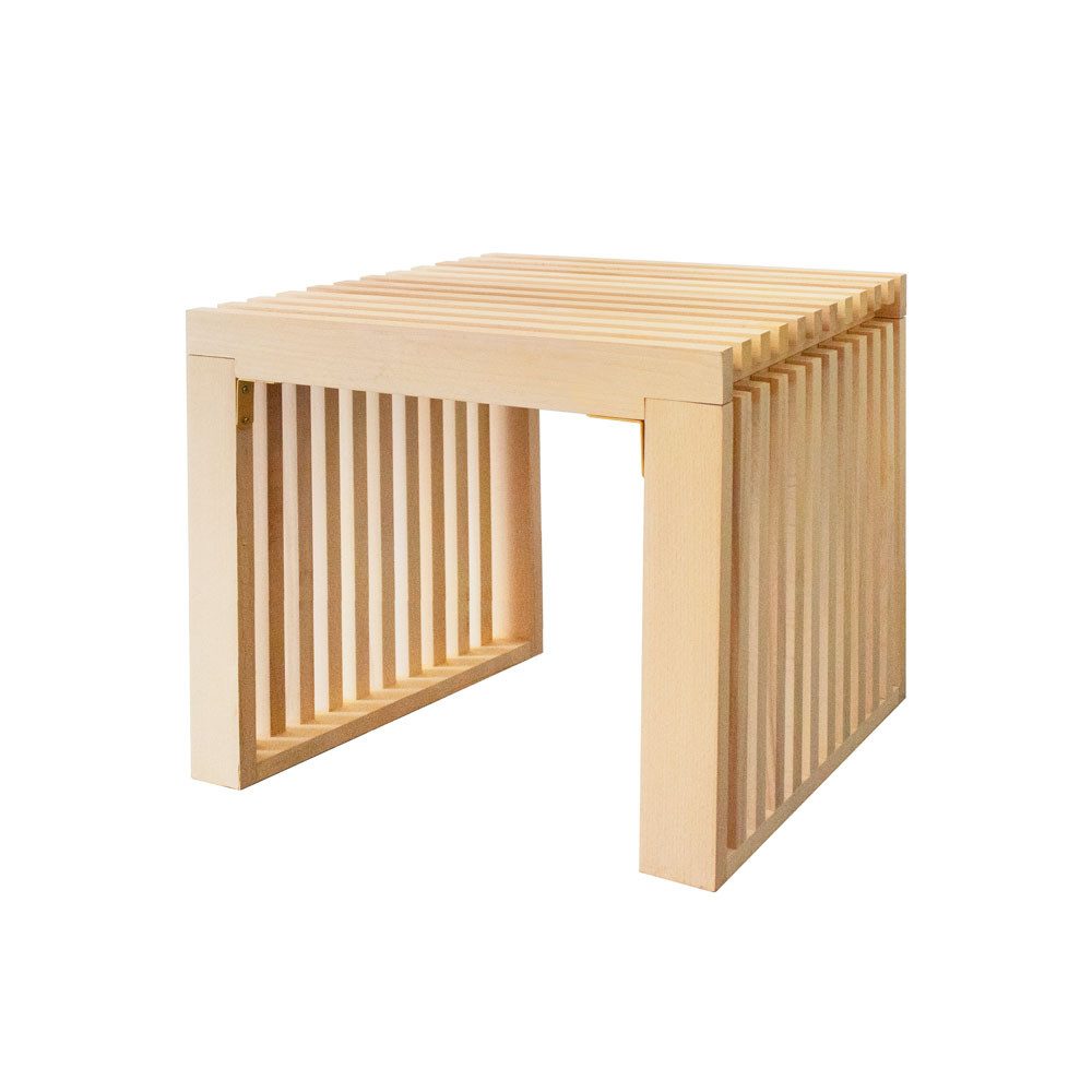 HOME DELUXE Sitzbank LORA - 50 x 40 x 42 cm, Kiefernholz, Lamellen, Flurbank, Bettbank, Garderobenbank