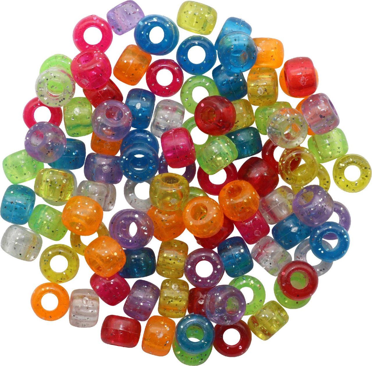 Bastelperlen Glorex Schmuck-Perlen Glitter 6 x 9 cm, 25 g