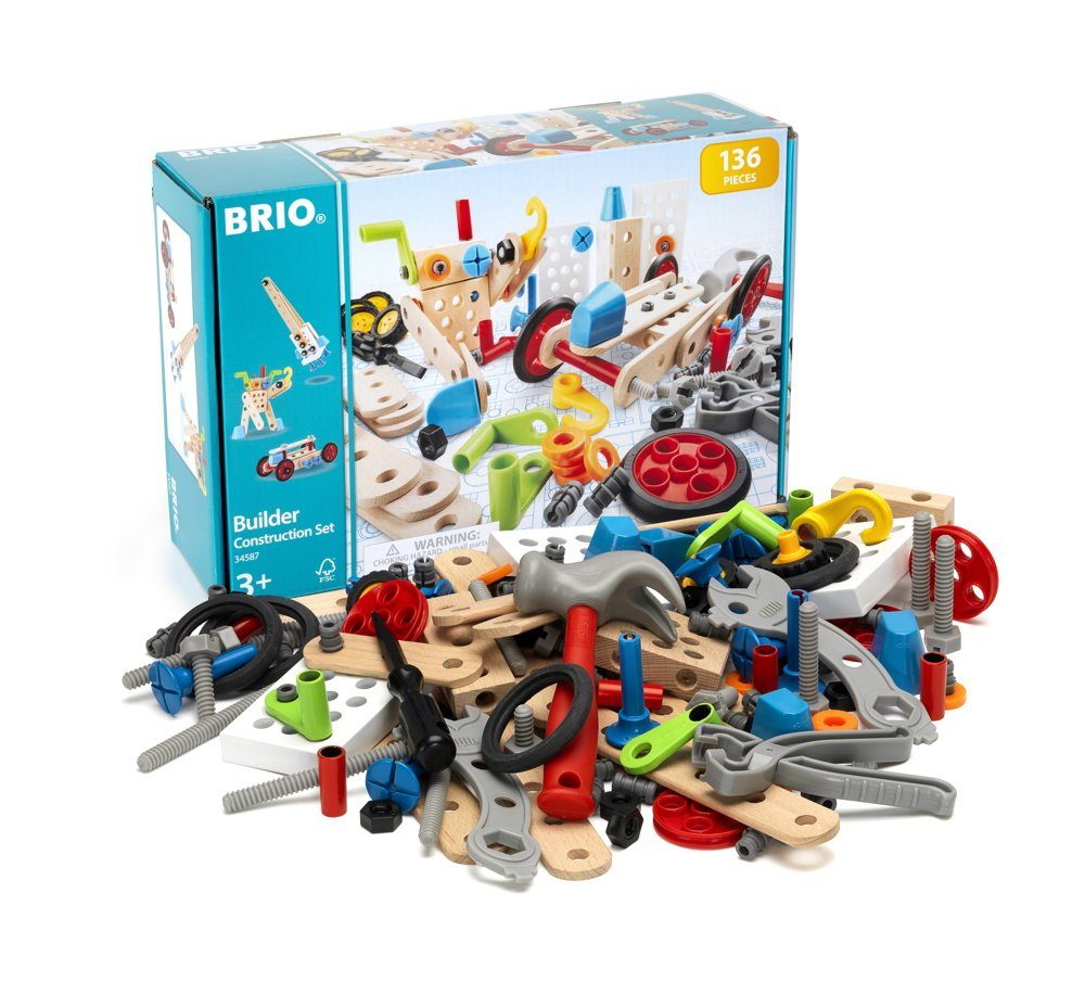 BRIO® Brio Spielzeug Bausystem Builder Konstruktion Set 135 Teile 34587 Spielbausteine
