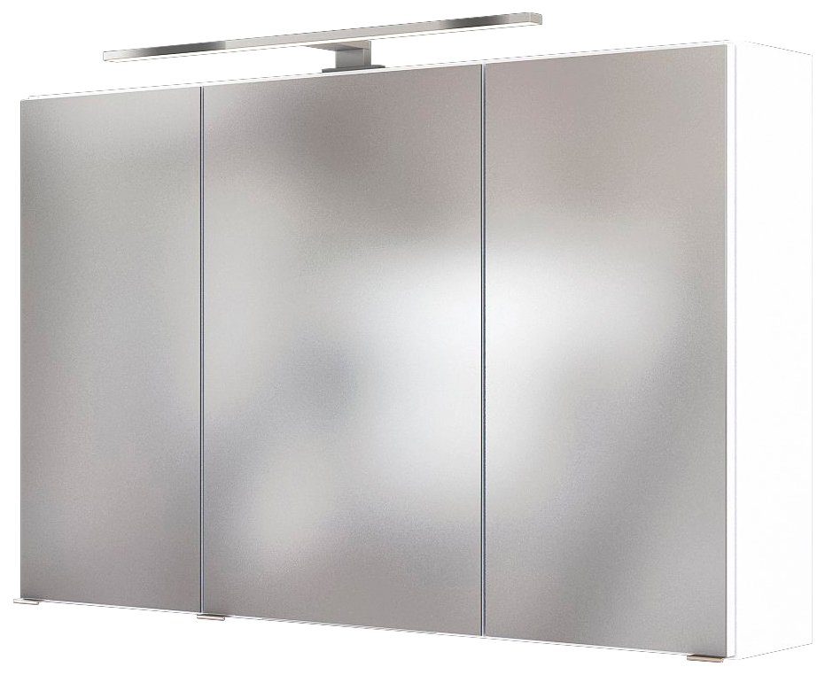 welltime Spiegelschrank Baabe Breite 100 cm, mit 3D-Effekt, dank 3 Spiegeltüren
