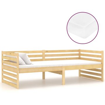 vidaXL Bett Tagesbett mit Matratze 90x200 cm Kiefer Massivholz