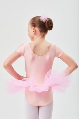 tanzmuster Tüllkleid Ballett Tutu Alina mit kurzem Arm Ballettkleid mit Tüllrock für Mädchen