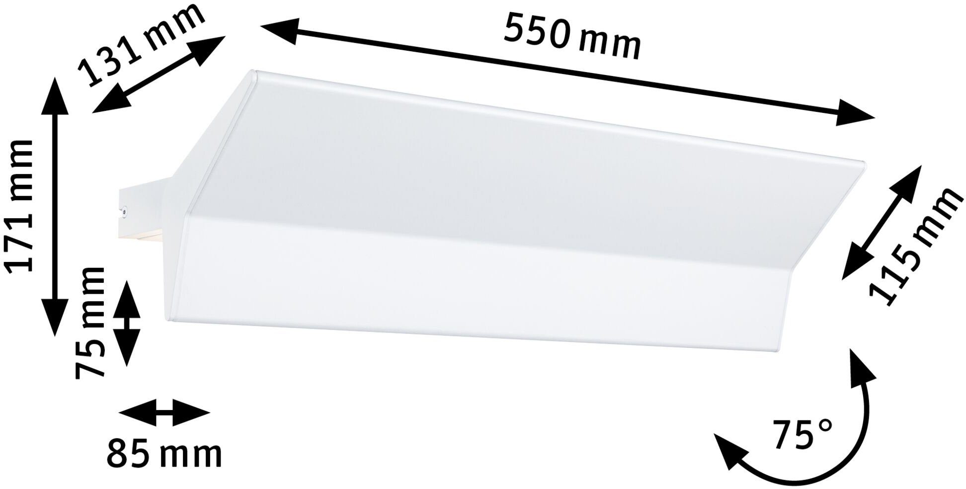 LED Paulmann Stine, fest Tageslichtweiß integriert, Wandleuchte