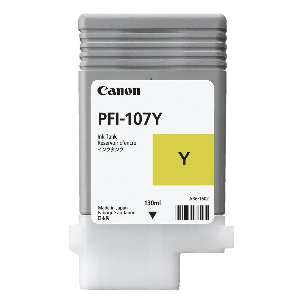 Canon PFI-107Y Tintenpatrone (130 ml, Original Druckerpatrone, gelb)