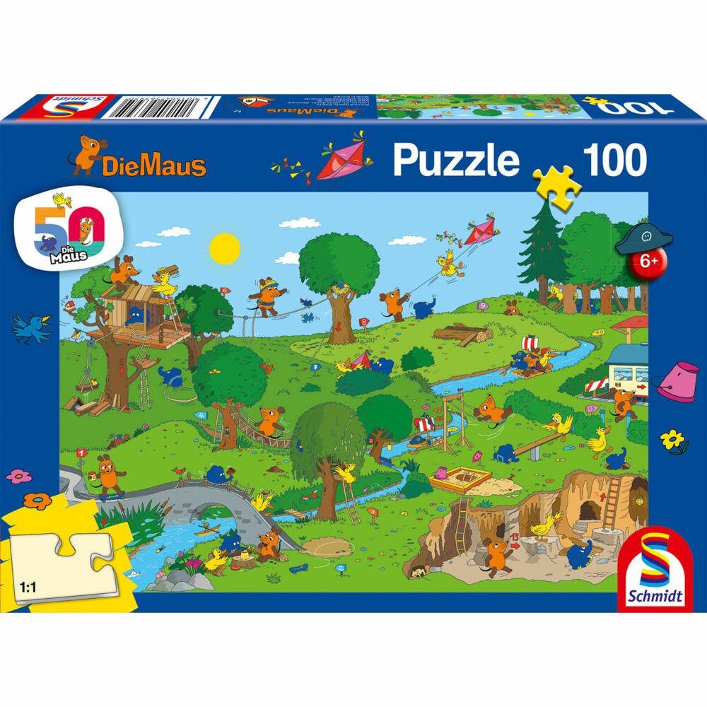 Schmidt Spiele Puzzle Die Maus Im Spielpark 100 Teile, 100 Puzzleteile