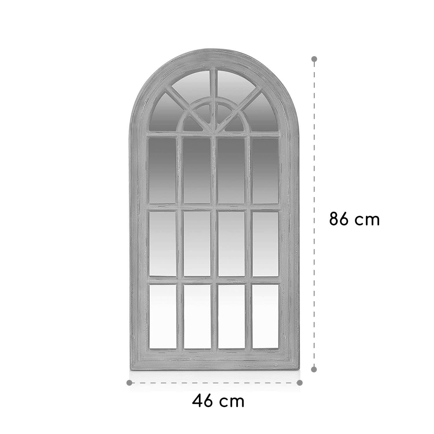 Casa Chic Spiegel Savile Französischer | cm 46 Fensterspiegel 86 x Grau Grau