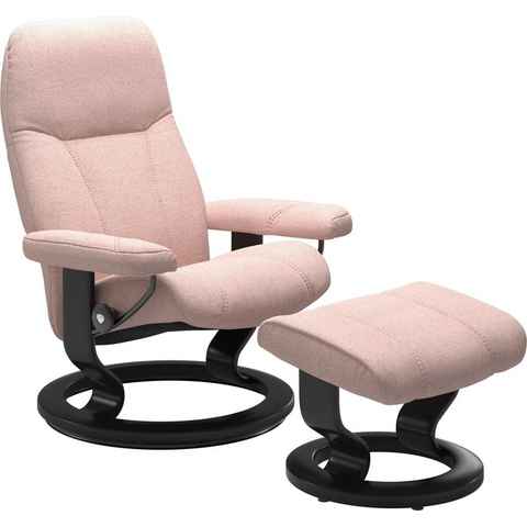 Stressless® Relaxsessel Consul (Set, Relaxsessel mit Hocker), mit Hocker, mit Classic Base, Größe M, Gestell Schwarz