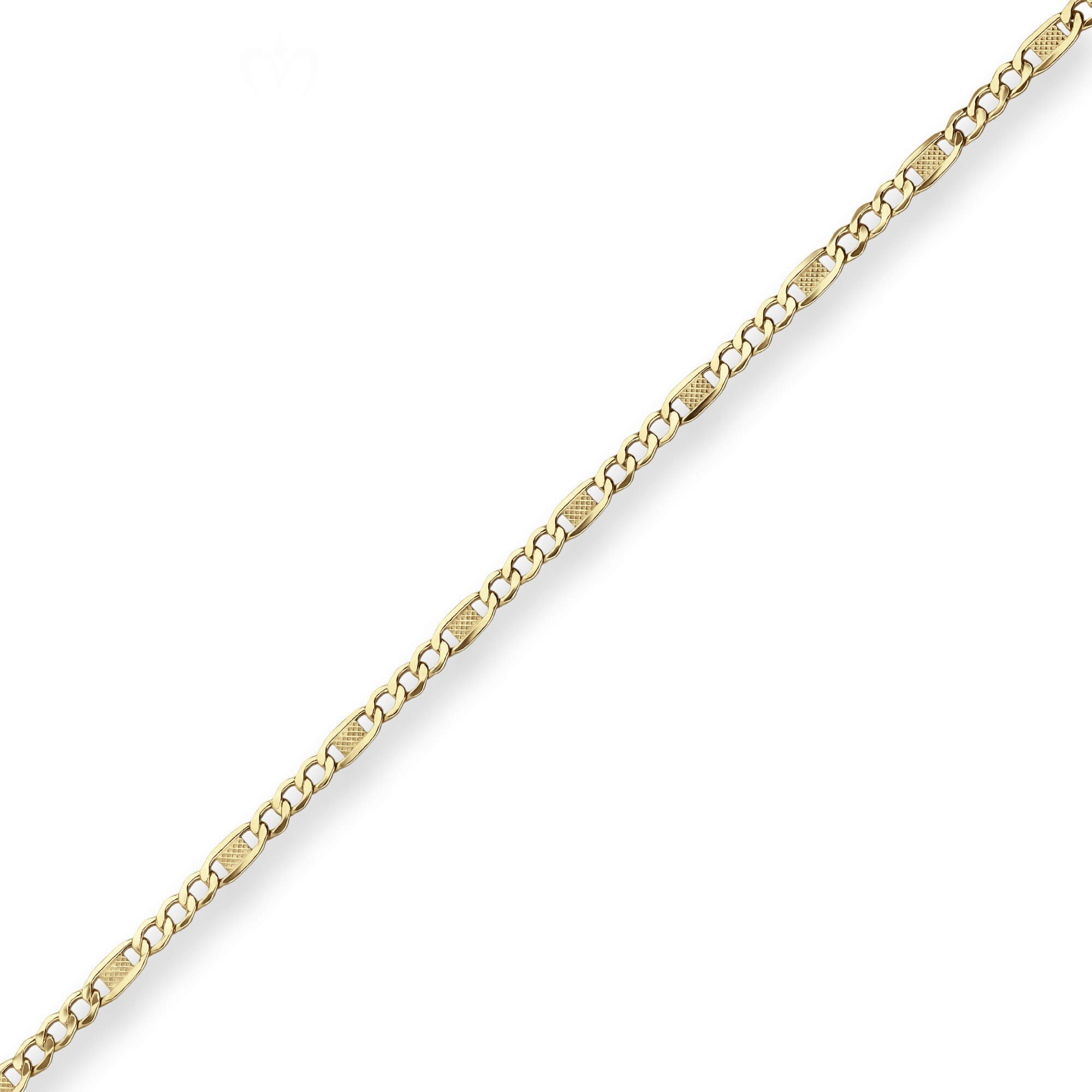 Schmuck Krone Goldarmband 3,8mm Armband Fantasiekette aus 375 Gelbgold 21cm, Gold 375