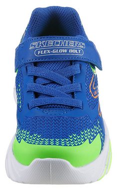 Skechers Kids FLEX-GLOW BOLT Sneaker mit cooler Blinkfunktion, Freizeitschuh, Halbschuh, Schnürschuh