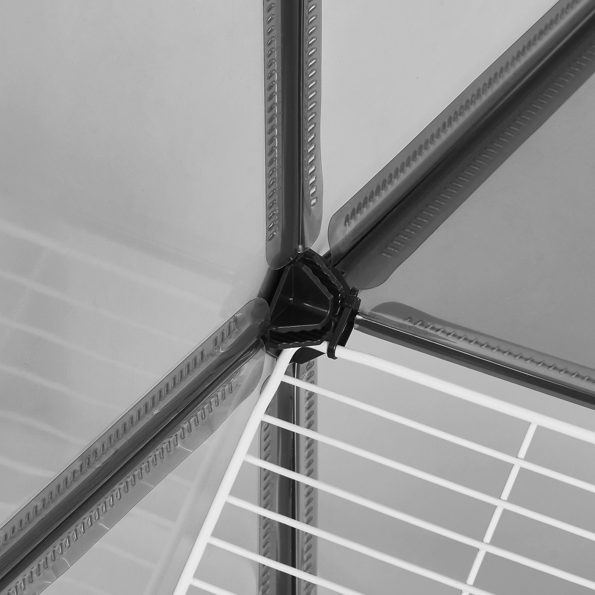 SONGMICS Kleintierkäfig, 2-stöckig mit Metallgittertreppen 143x108x92cm