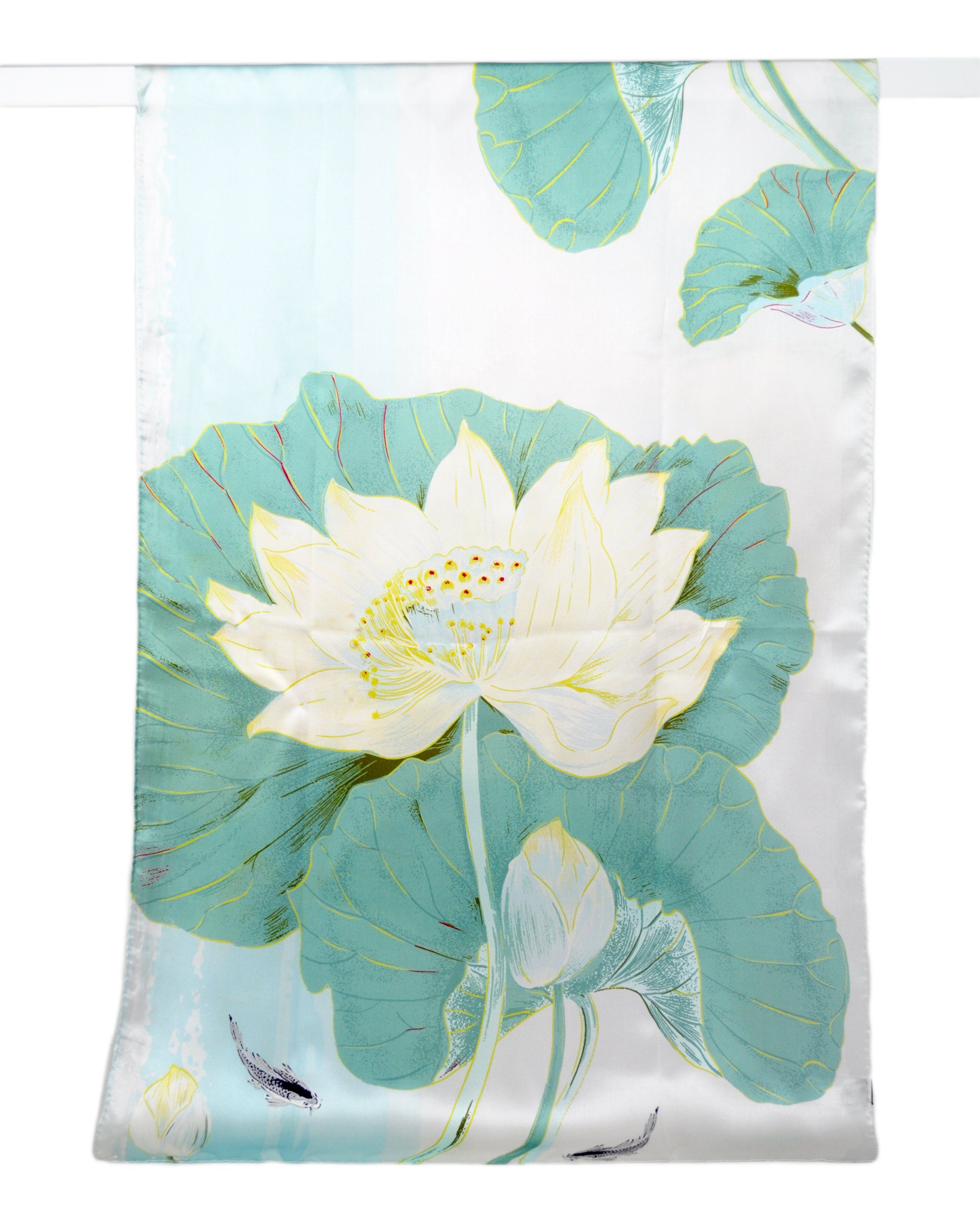 MayTree Seidenschal Lotus, 55 x (Stück, Seide leichter cm, 100% 175 Damenschal, alljährig, 1-St)