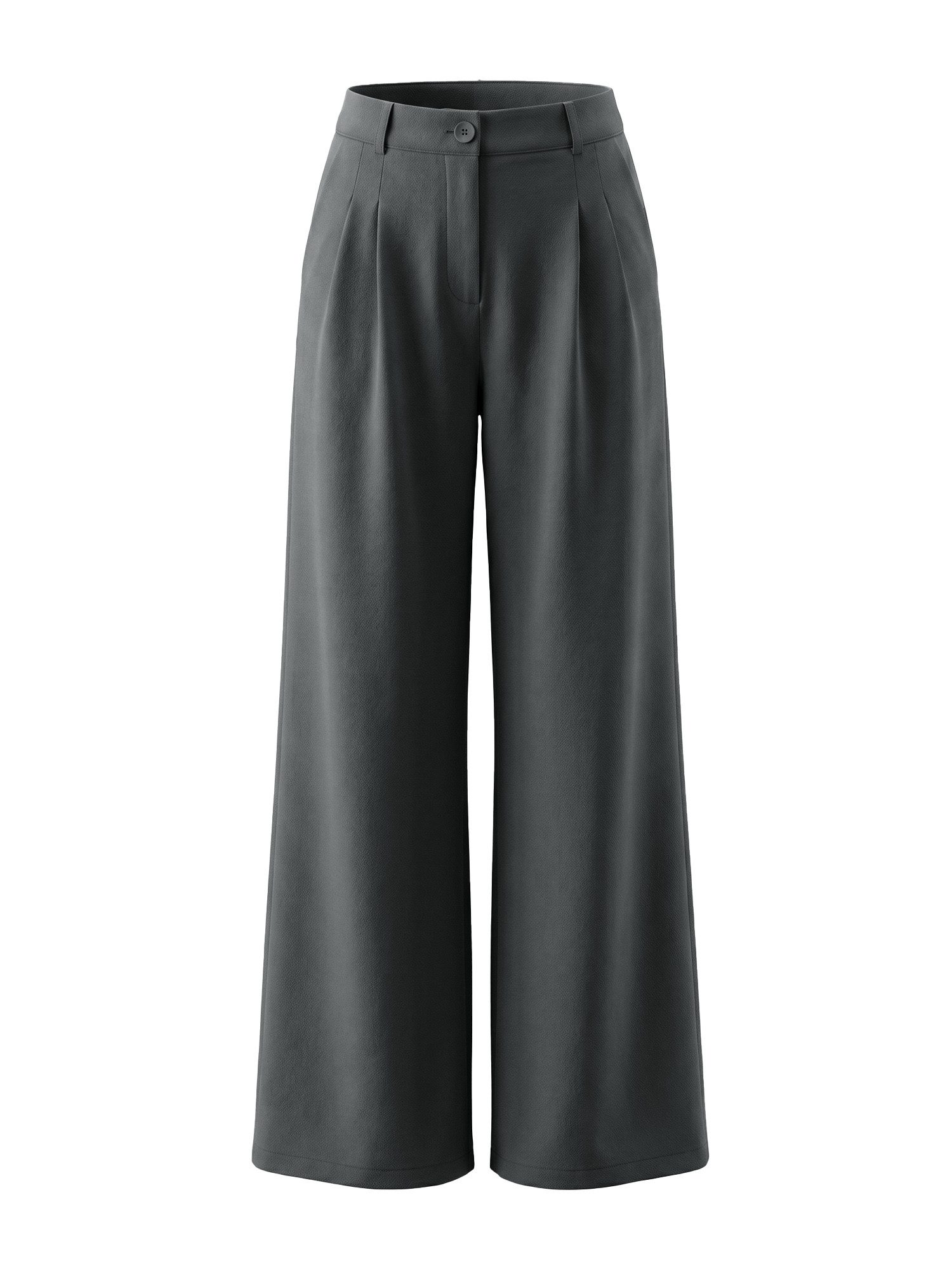 Palazzohose Damen Palazzohose mit Bundfalten und hoher Taille