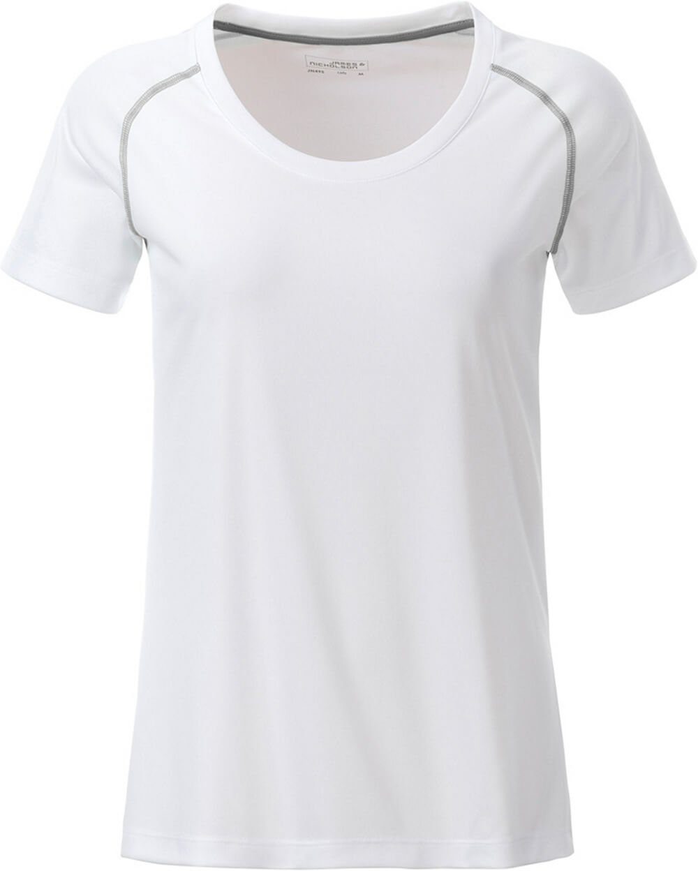 James & Nicholson Funktionsshirt James & Nicholson JN 495 Damen Funktions-Shirt schnell trocknend white/silver
