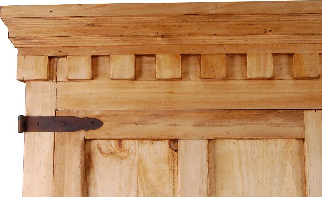 MiaMöbel Kleiderschrank Mexico Pinienholz massivem aus Honig