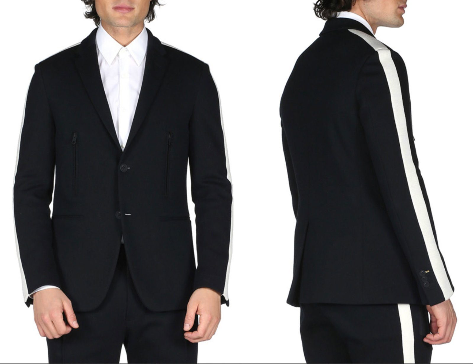 FENDI Sakko Fendi Track Stripe Sideline Cotton Jersey Jacket Blazer Jacke Anzug Sa