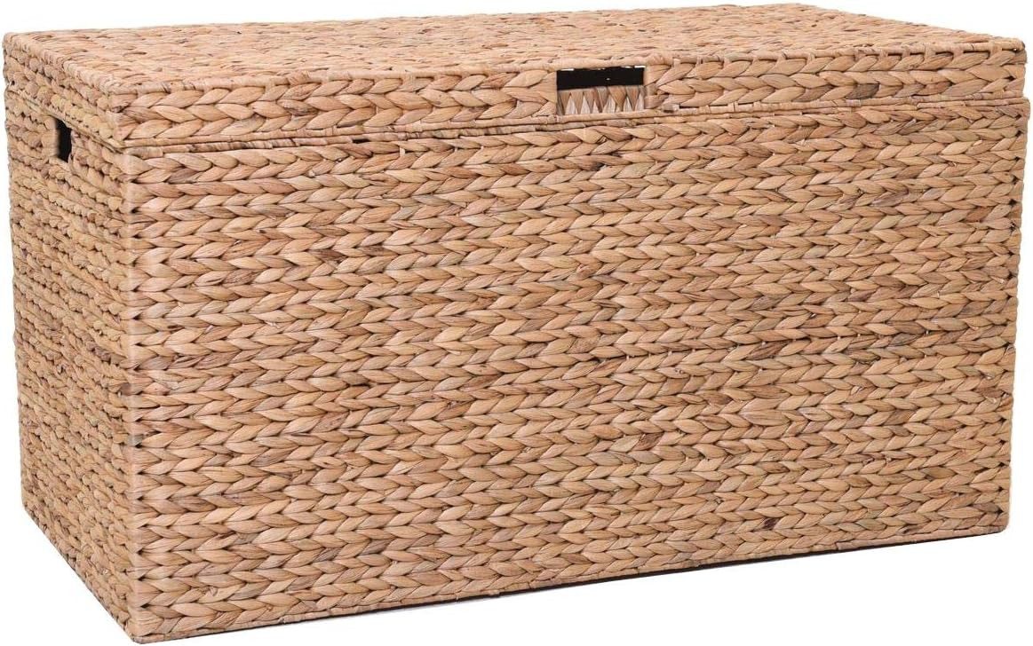 VIVANNO Wäschetruhe Wasserhyazinthe BIG Rechteckig - Natur Geflochten (1 St günstig online kaufen