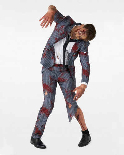 Horror-Shop Zombie-Kostüm Zombie Grey Anzug von Suitmeister für Halloween