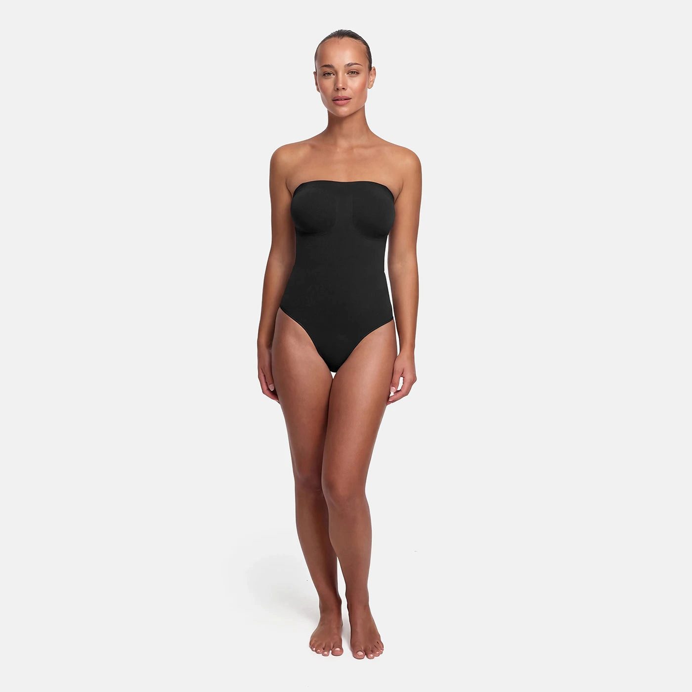 cfab Shaping-Body Trägerloser Bodysuit Sculpting Shapewear mit Slip-Schwarz-XS (1-tlg)