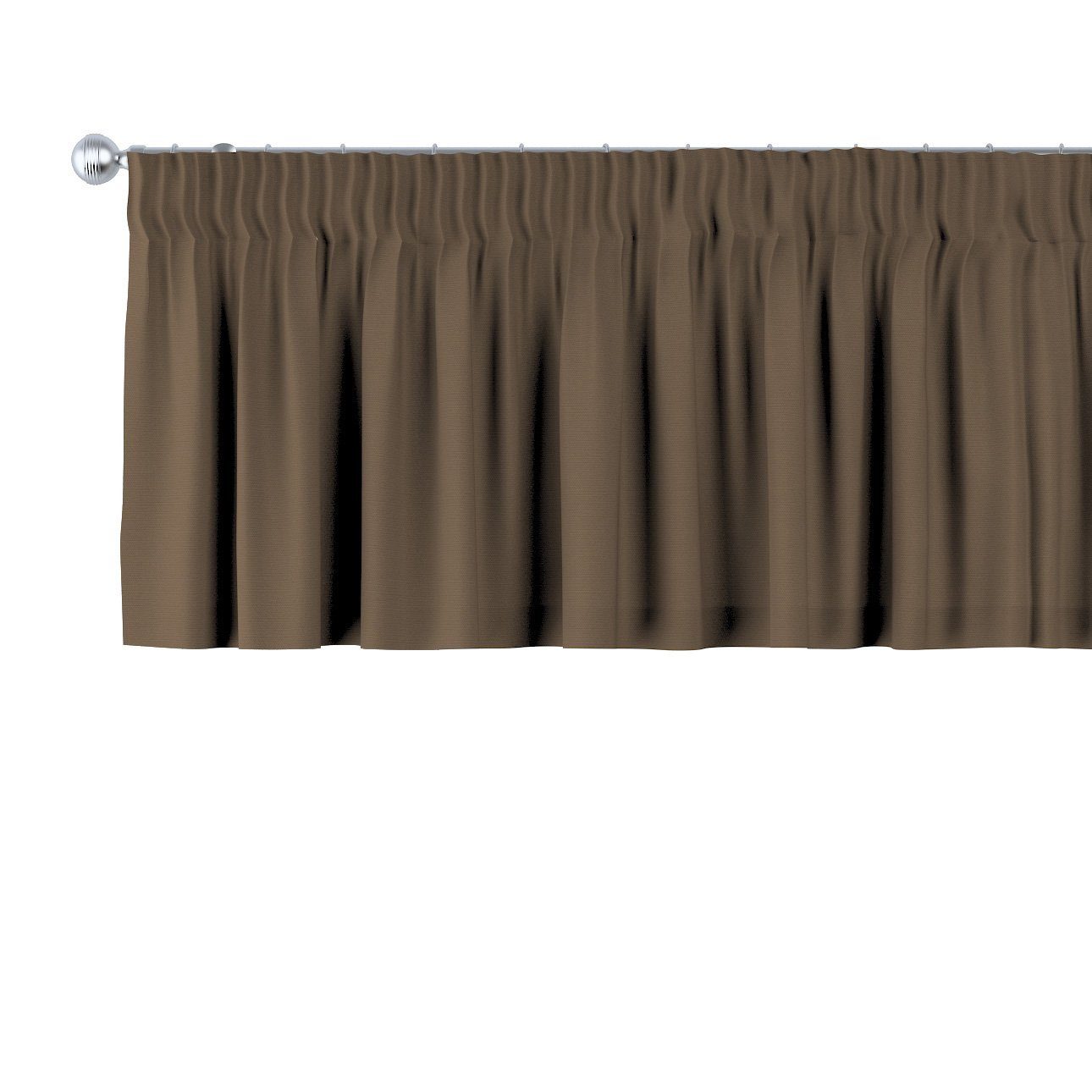 x 130 Dekoria 40 cm, Cotton mocca Vorhang Panama, Kräuselband mit