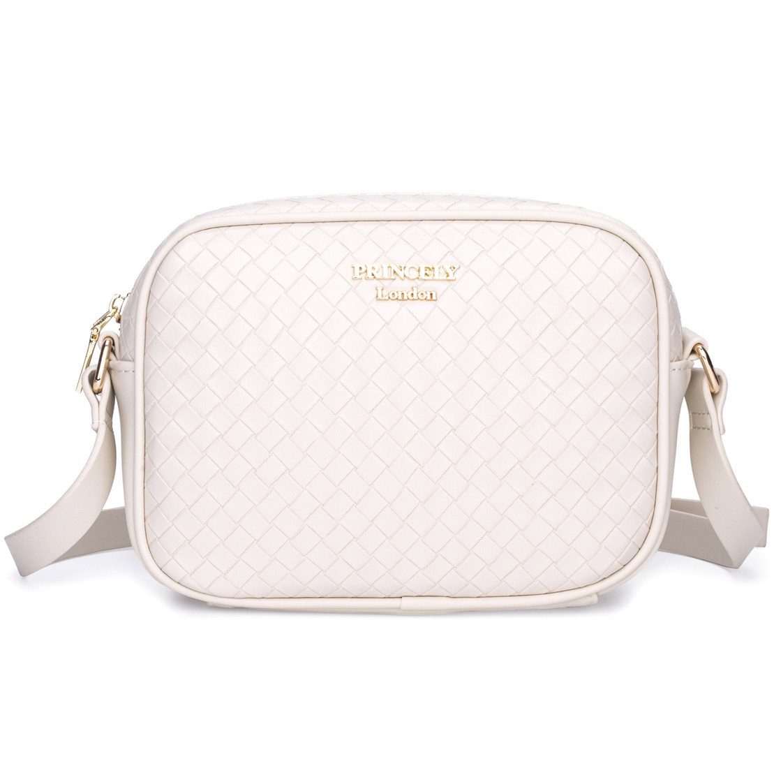 Princely London Schultertasche Maya – Kompakte Damen-Umhängetasche in eleganter Flechtoptik