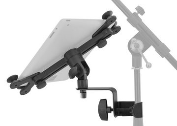 Pronomic UTH-20 Universal Tablet-PC Halter passend für alle Tablet-Größen Tablet-Halterung, (1-tlg., mit Stativklemme, stufenlos drehbar und neigbar)