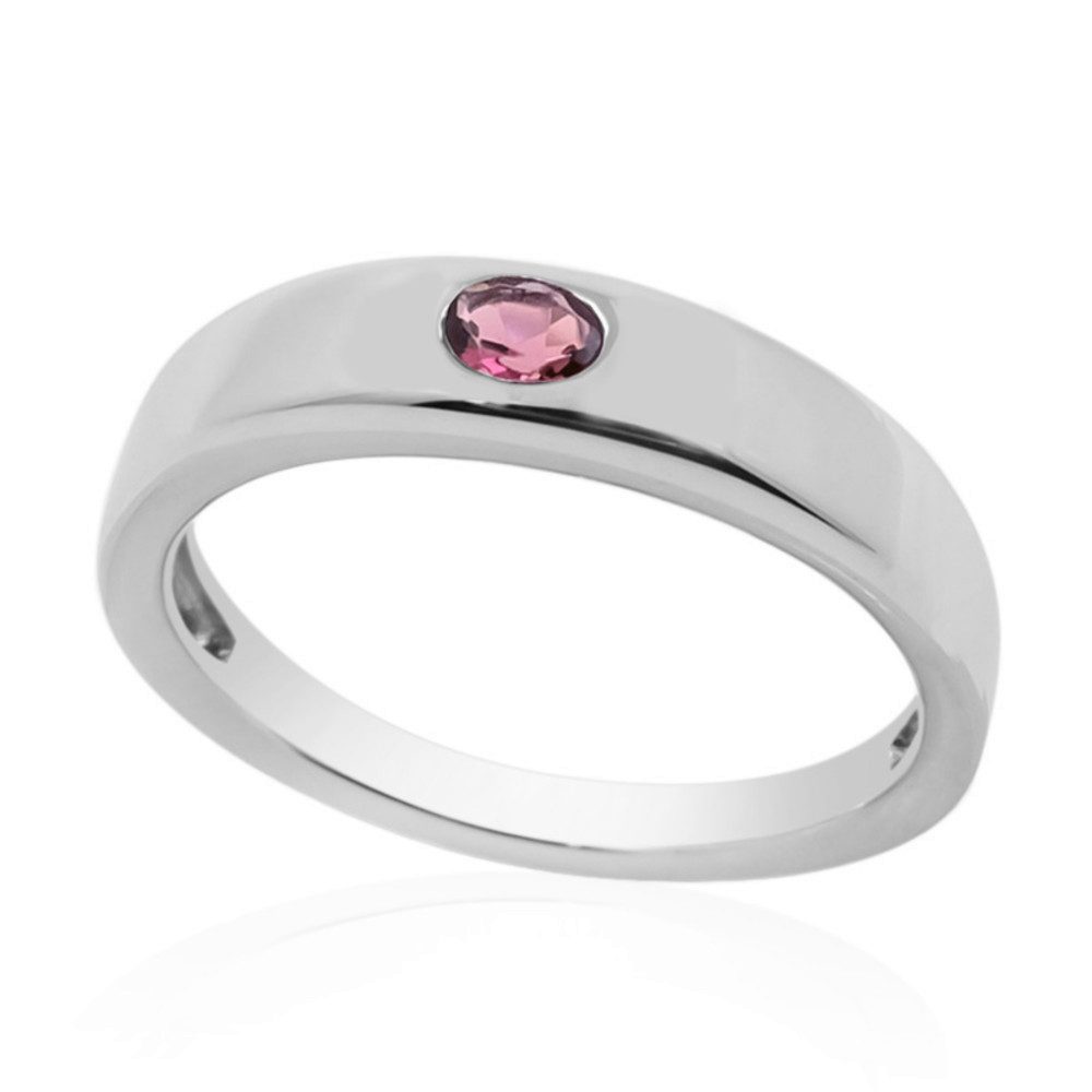 Solitärring Cavill Ring 0,153 ct pinkfarbener Turmalin, 925er Silber, modern