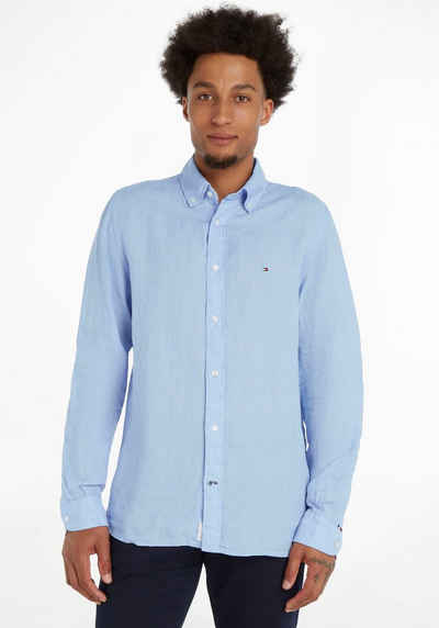 Tommy Hilfiger Langarmhemd PIGMENT DYED LI SOLID RF SHIRT in klassischem Design