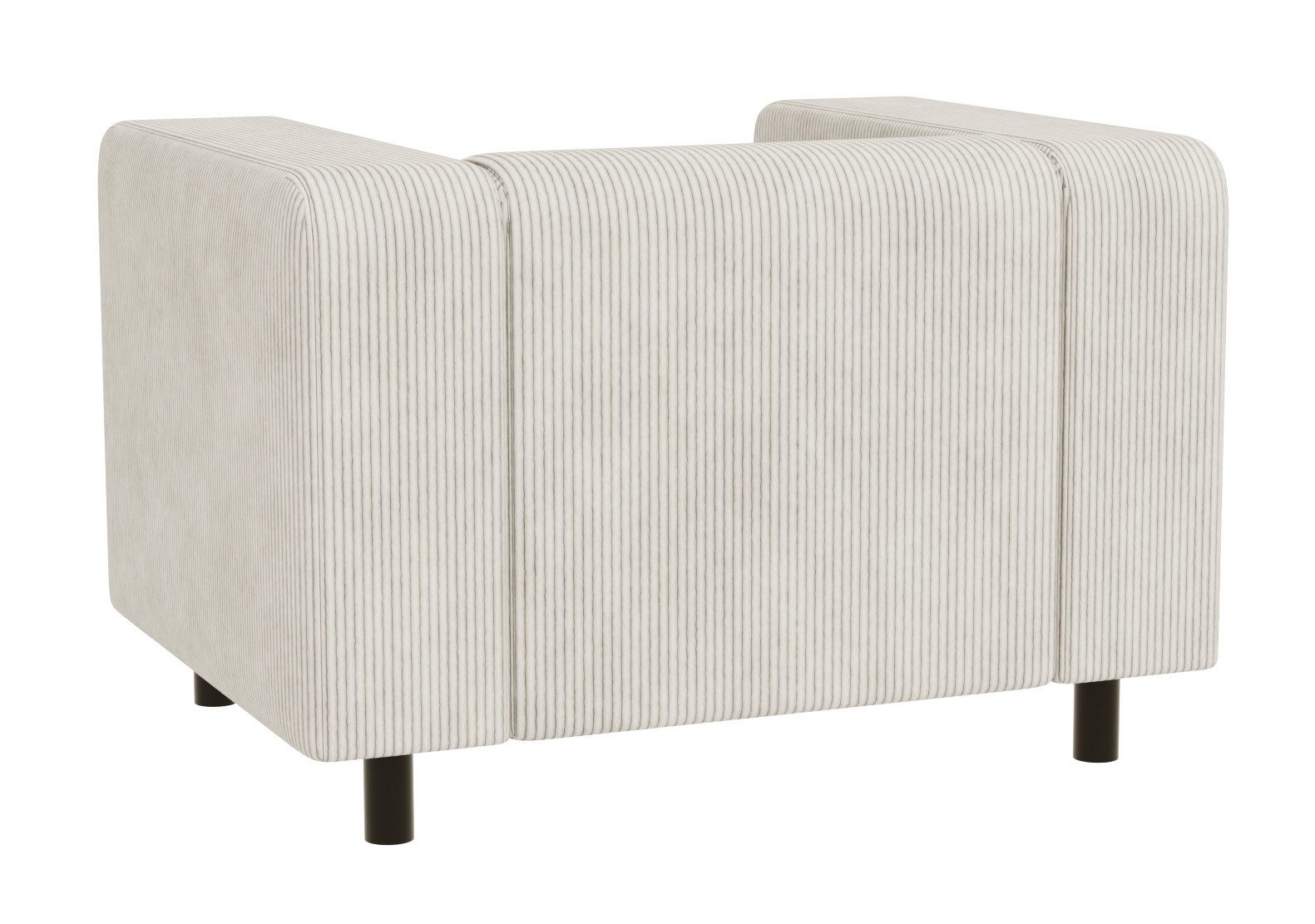 S-Style Möbel Sessel Gustav aus Cord-Stoff mit bequemem Sitz (Sessel x 1), mit Wellenfederung – Bild 5 von 5