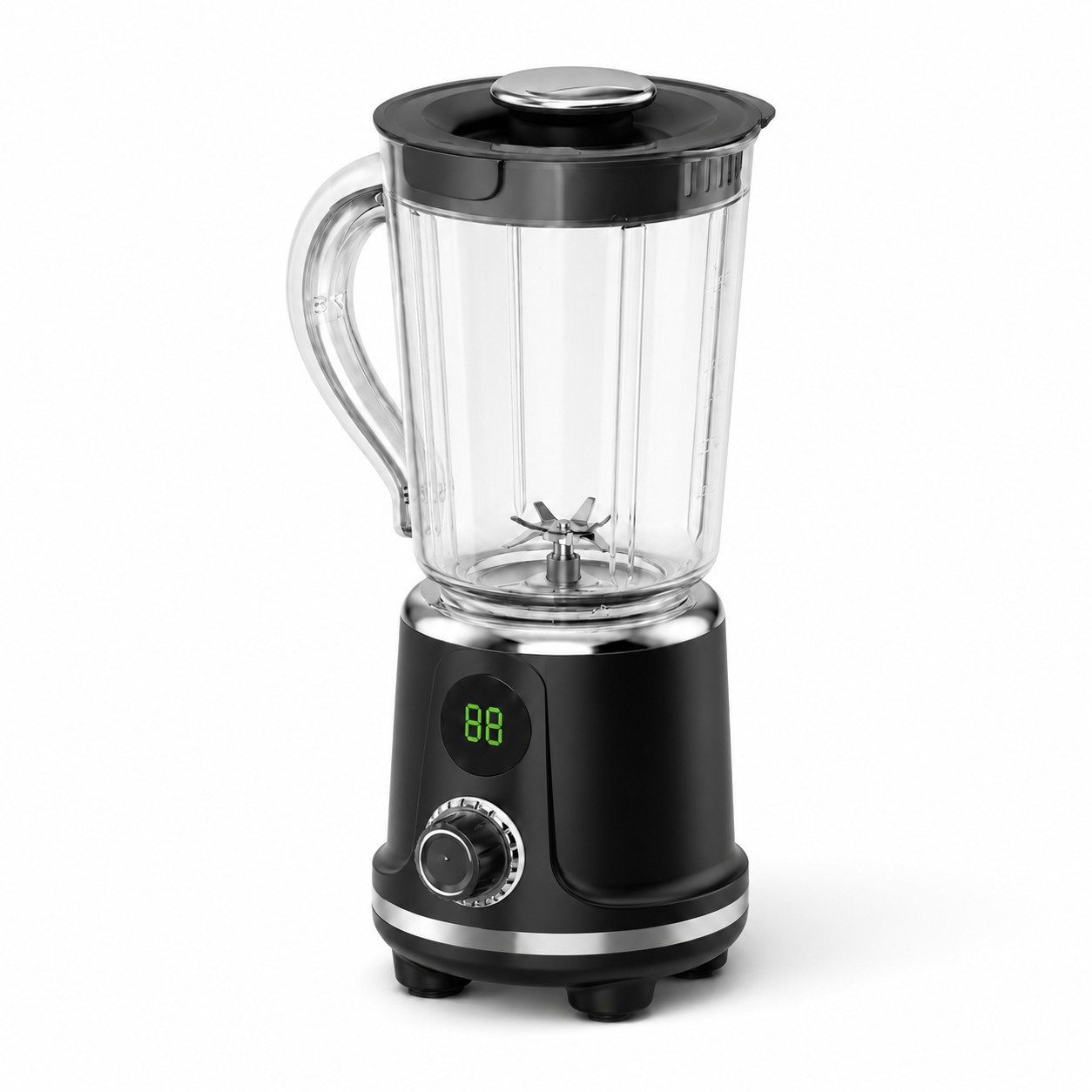Lisabonde Standmixer Akku Standmixer kabellos (Schwarz/Weiß) - Smoothie Maker, 600ml, 50 W, Kompaktes Design