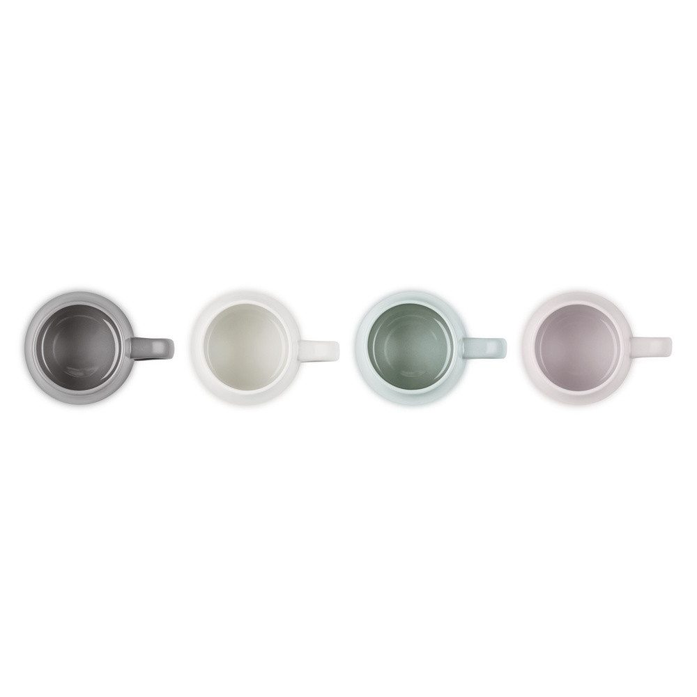 LE CREUSET Becher LeCreuset Becherset 4-teilig 320ml Coupe Steinzeug, Steinzeug