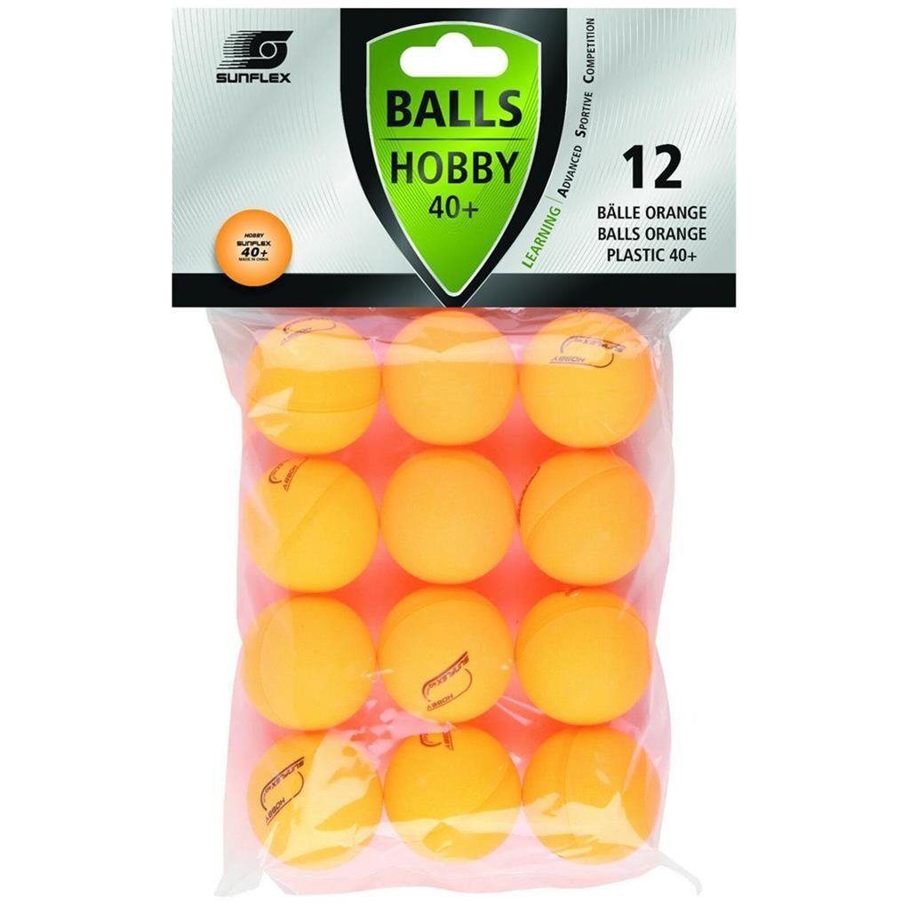 Sunflex Tischtennisball 12x Tischtennisbälle 40+ Hobby orange, Tischtennis Мячи Tischtennisball Ball Balls