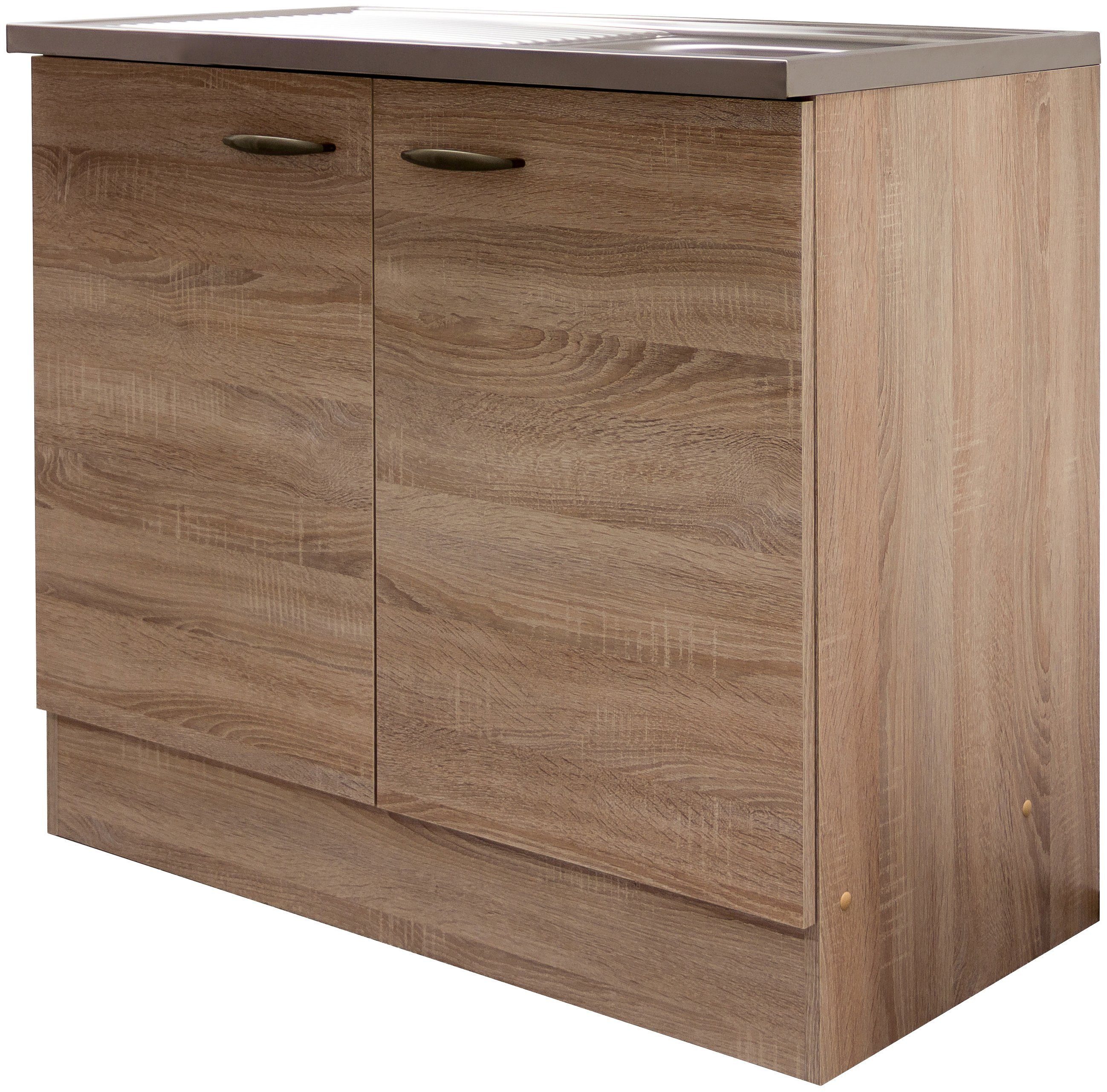 x (B inkl. Bergen x 85 x 50 x H Spülenschrank cm, 100 Einbauspüle T) Flex-Well