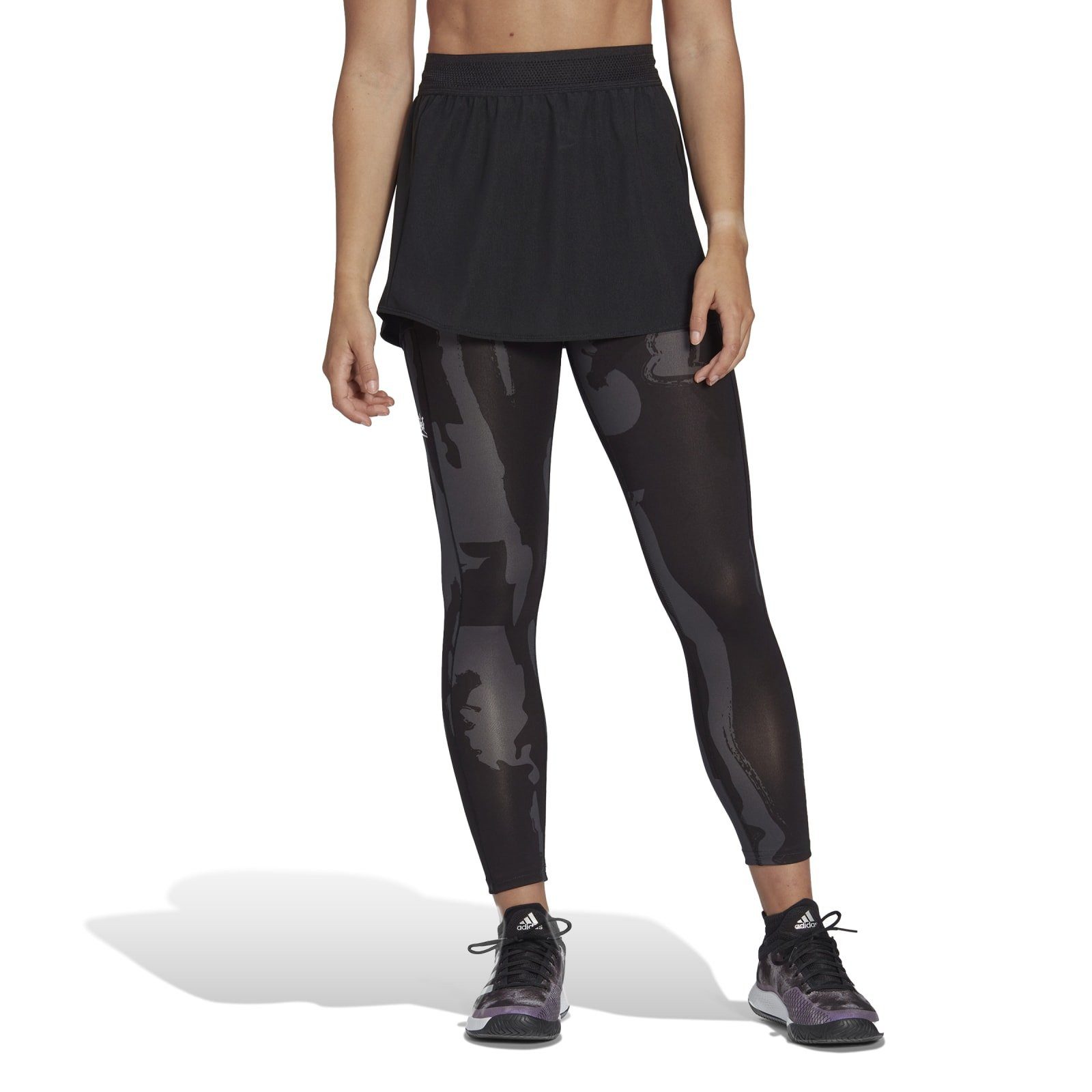 adidas Performance Леггинсы Rock + New York 2in1 7/8 Tight schwarz Damen