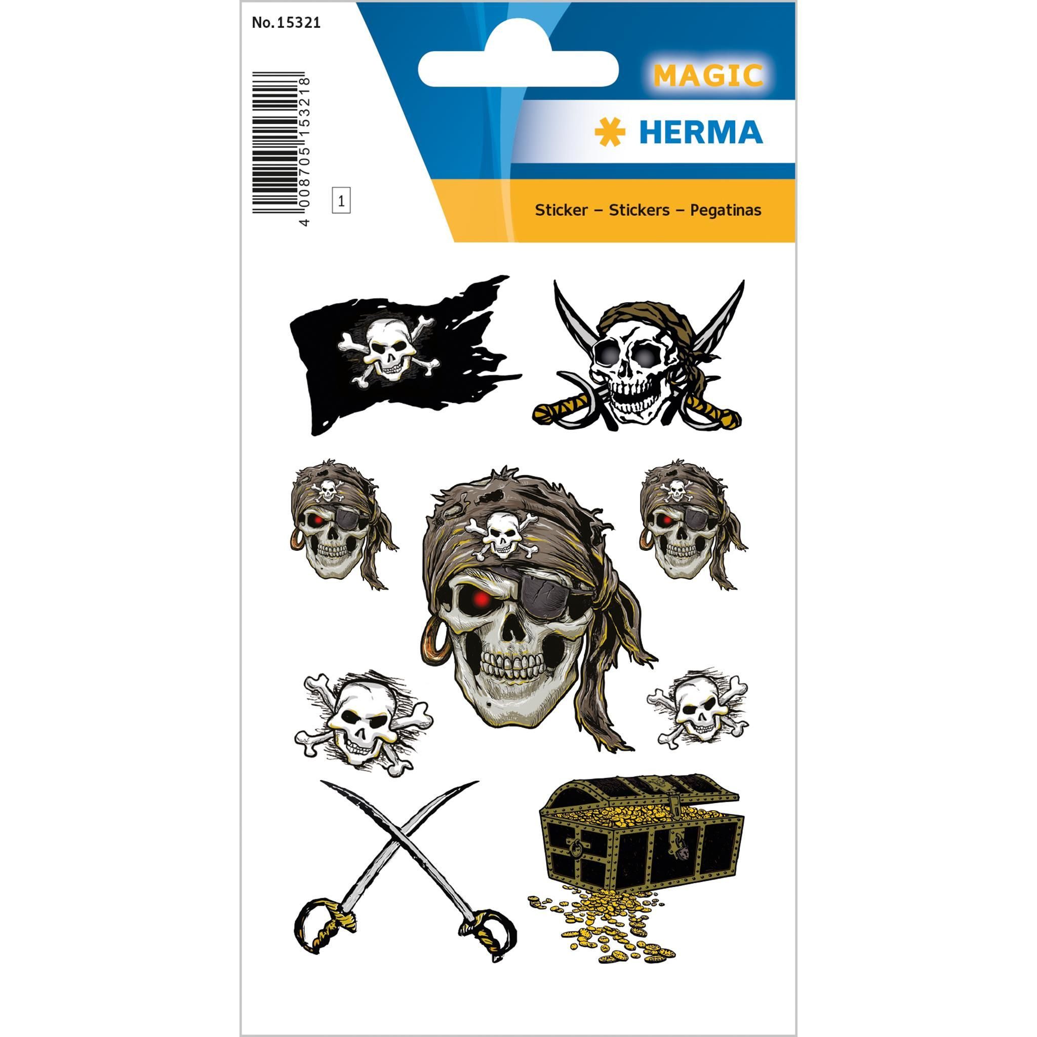 HERMA Sticker Herma Sticker MAGIC Pirat beglimmert 1 Bl