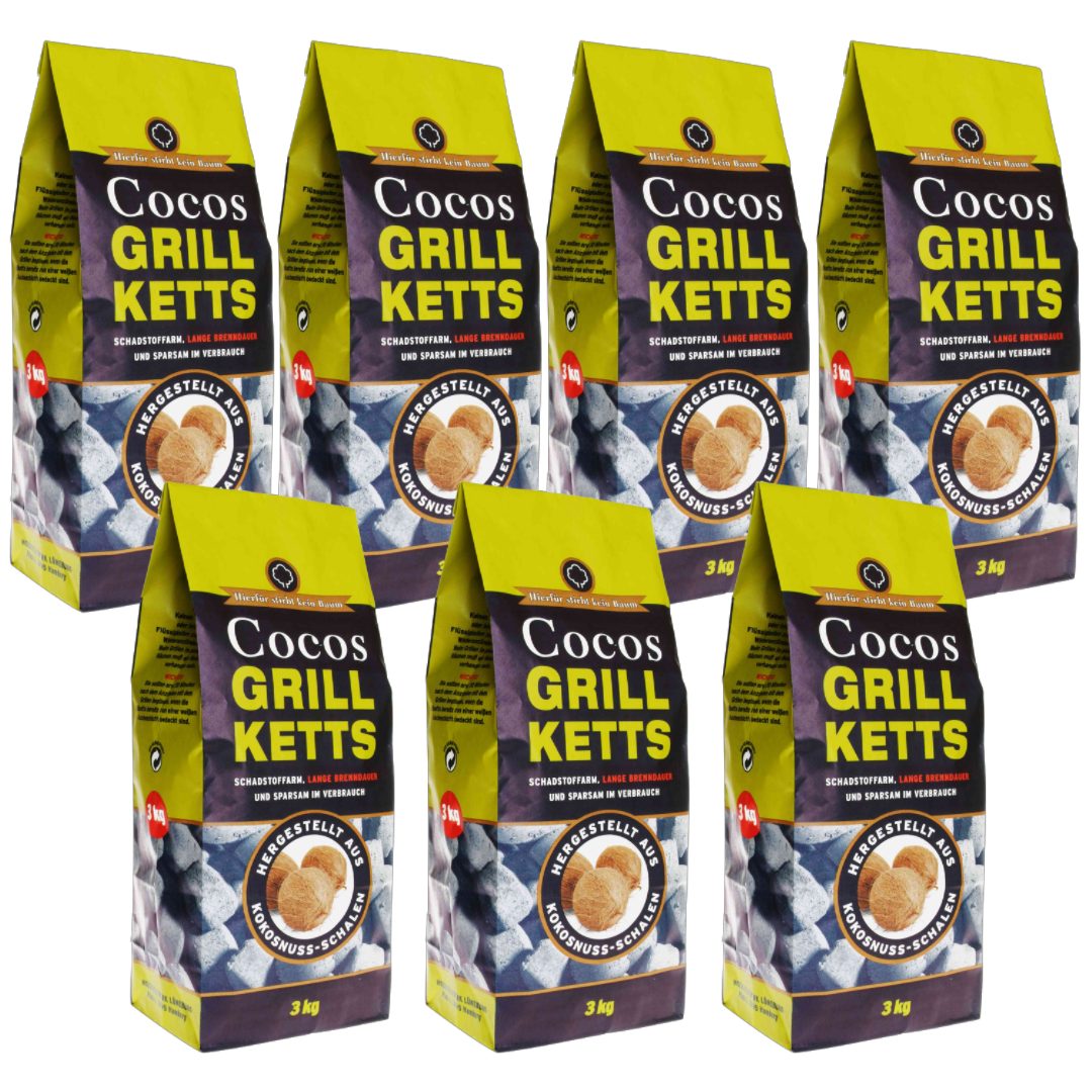 Holzkohle Holzkohle Lüneburg Set Kokoskohle 7x 3 KG