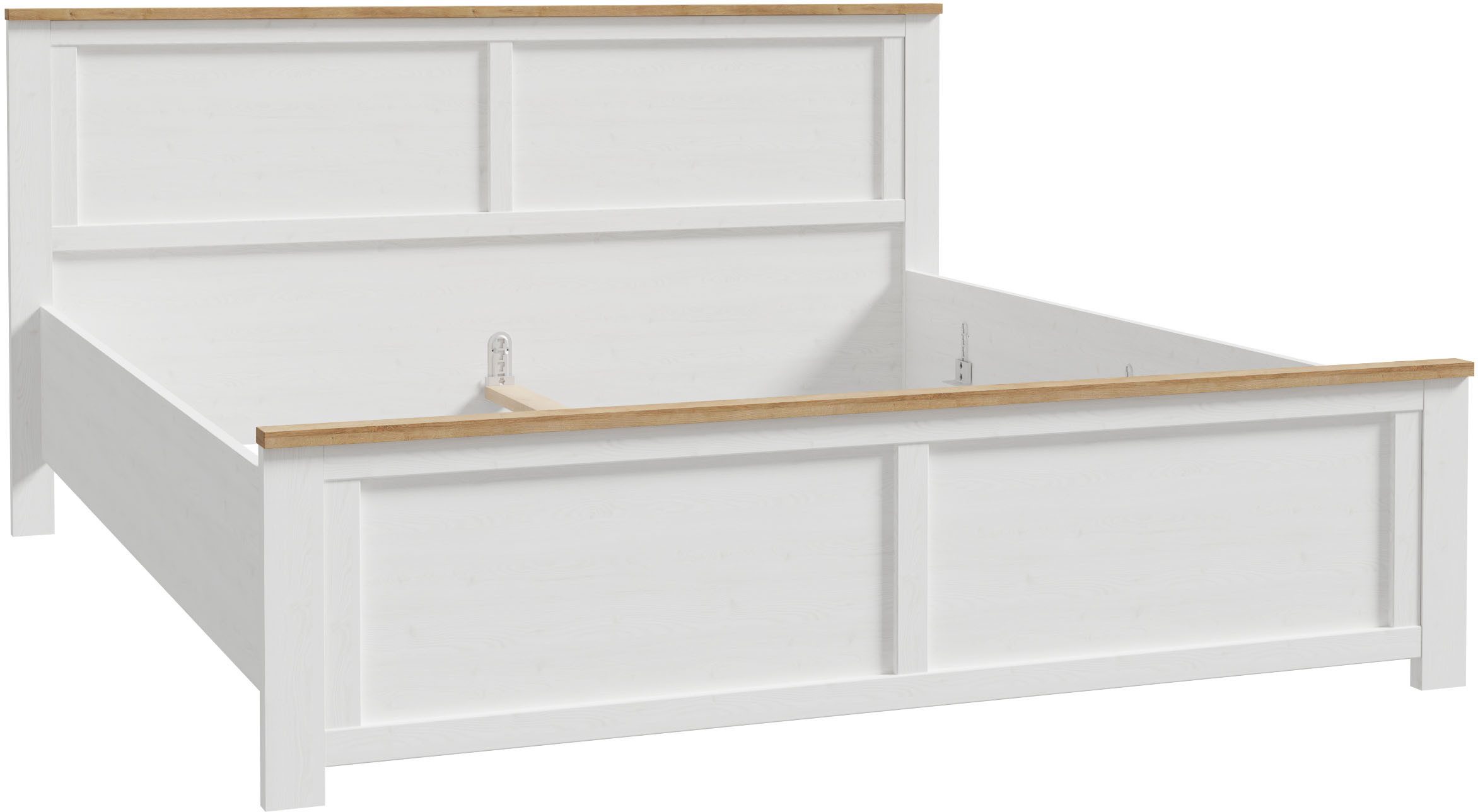 FORTE Bettgestell Bohol, Landhaus, 180 x 2,00 mtr Liegefläche