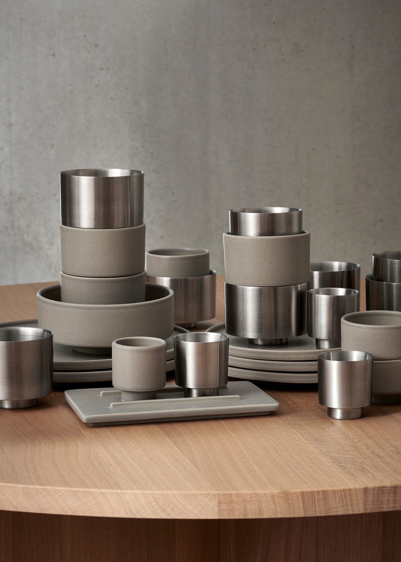 blomus Tasse 2er Set -MAKOTO STEEL- Kaffeetasse, Espressotasse, Teetasse, 2-tlg., doppelwandig, thermofunktion, zeitloser Edelstahl