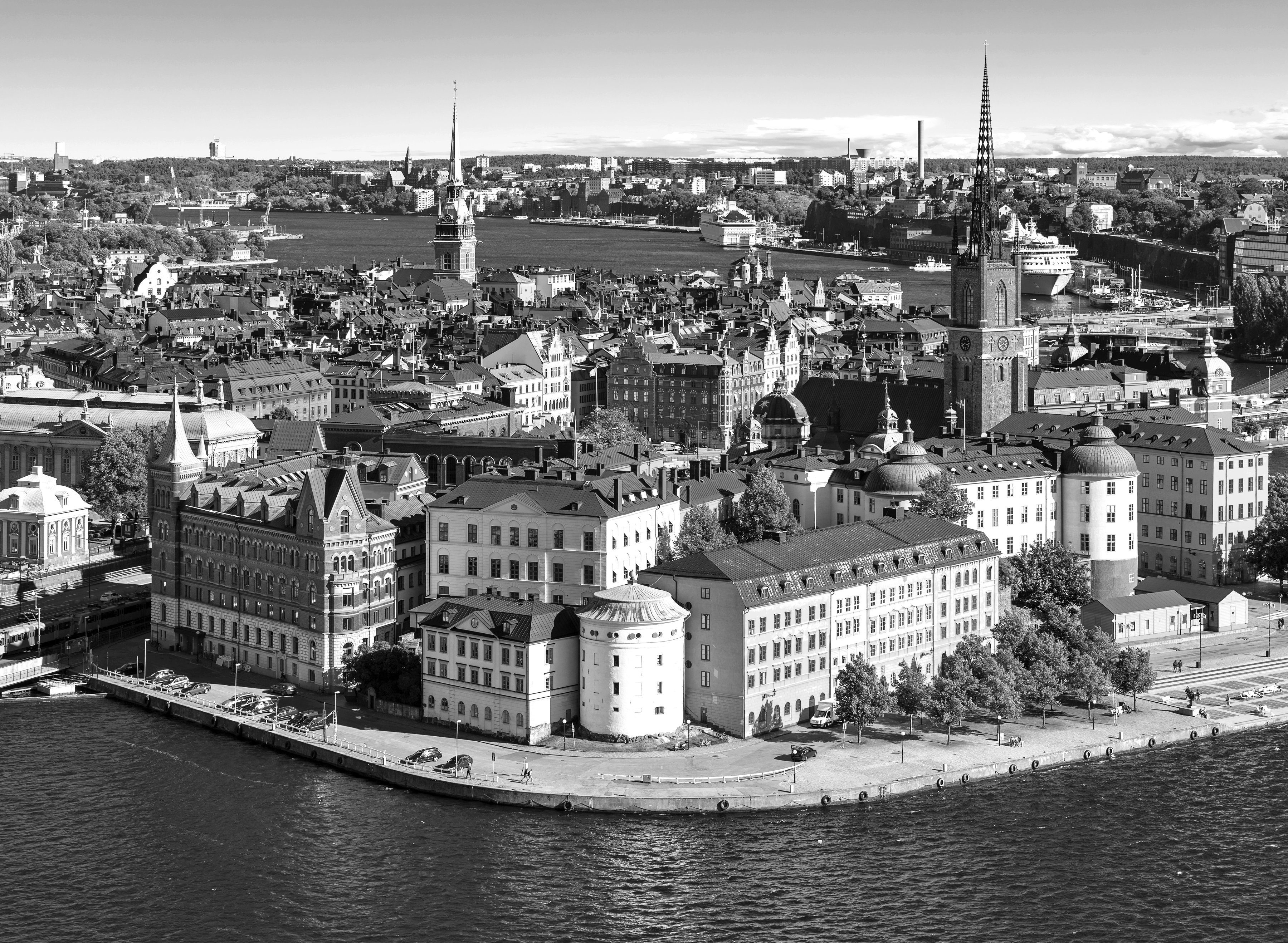 Fototapete Stadt schwarz & weiß