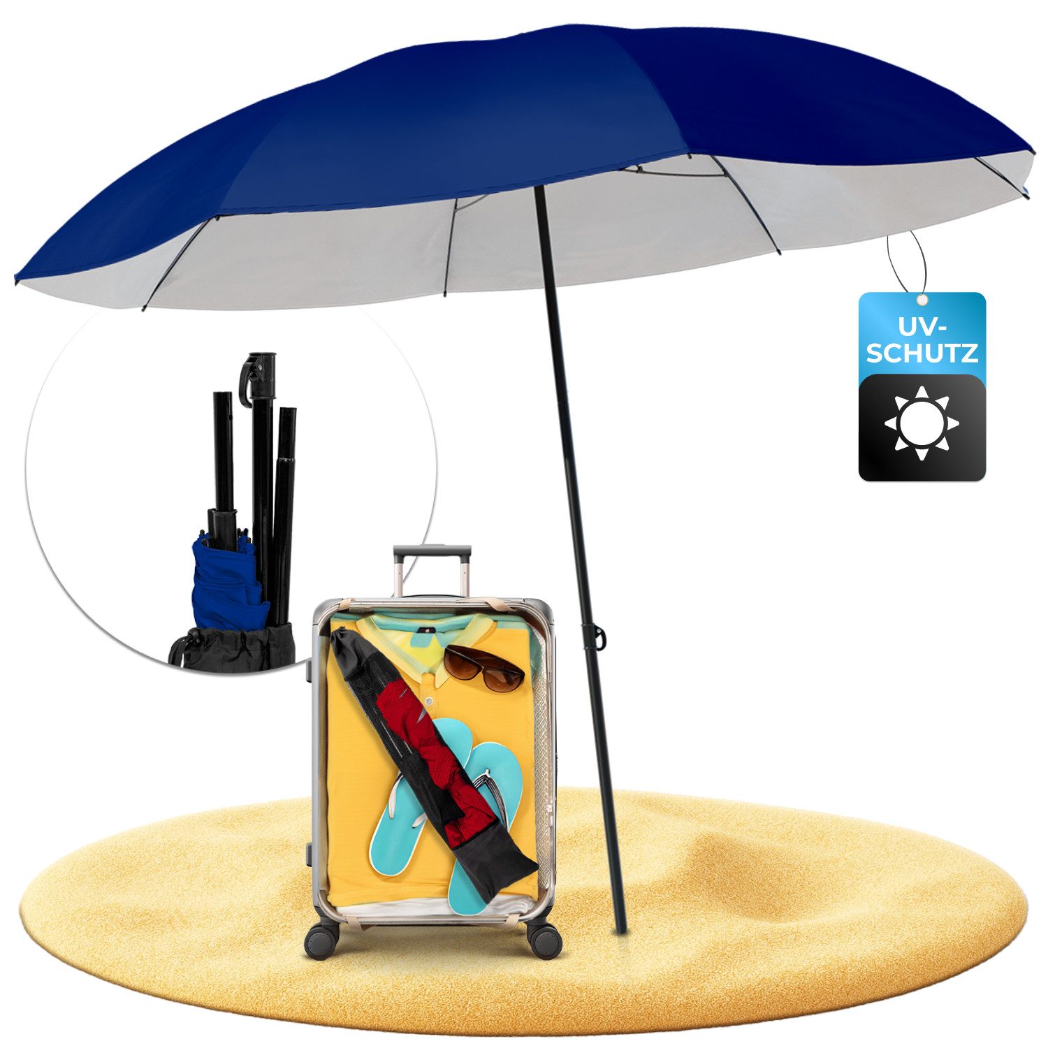 Styngard Sonnenschirm Reise Sonnenschirm Nizza, LxB: 180,00x155,00 cm, mit günstig online kaufen