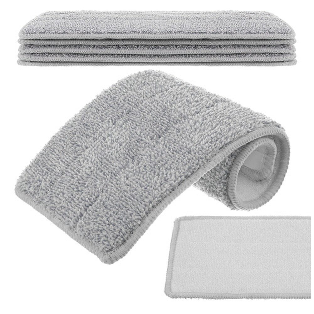 Ruhhy Wischmopp-Set Flachwischer Wischmopp Zweikammer-Eimer 8,5L, (Spar-Set, Auswringsystem), problemlos Ecken, Möbelunterseiten und schwer zugängliche Stellen
