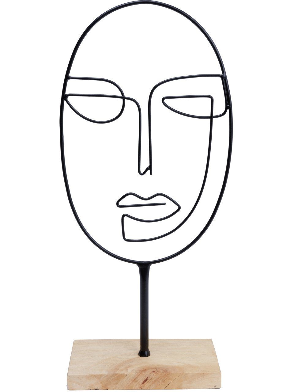 Dekofigur TrendLine Deko Gesicht rund Metall 44 x 20 x 10 cm